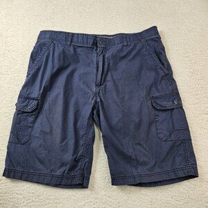 Wear First Cargo Shorts Men Size 40 Navy Blue Outdoors Gorpcore Casual Free Band